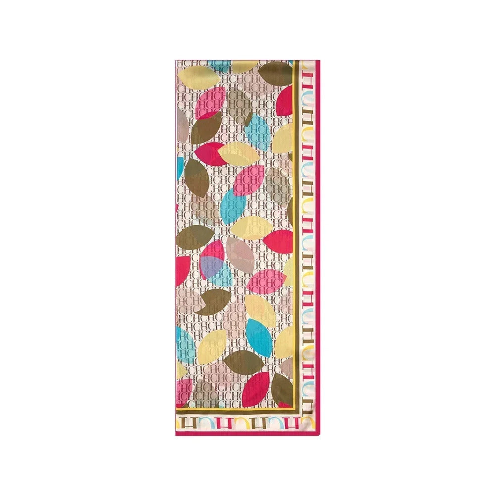 A Fashionable Style Silk Material 180-70cm Women's Silk Scarf Men's Decorative Sunshade Warm Lightweight Gift Box Packaging