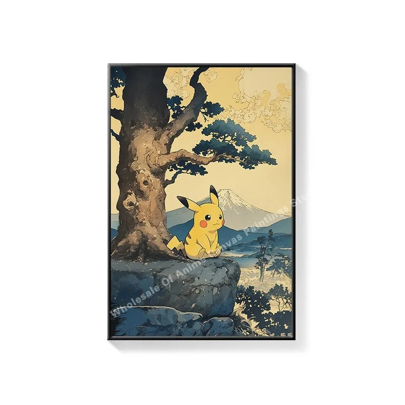 PokeMon Decorations PokeMon PokeMon Pikachu Hanging Paintings Children's Room Cartoon Anime Mural