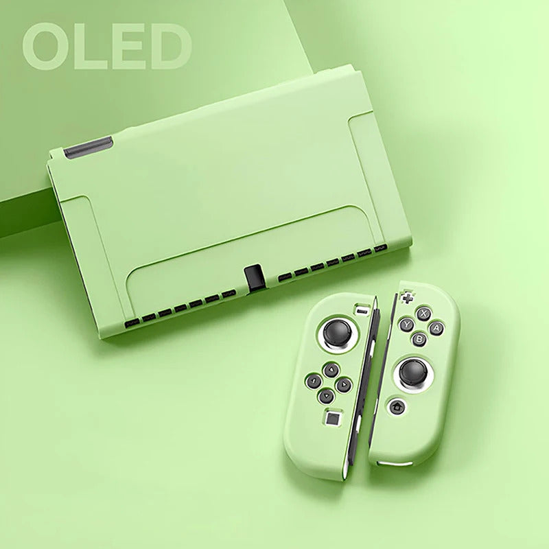 Protective Case Compatible With  Switch OLED Console And Joy-Cons, Switch Can Be Inserted In Dock With Shell