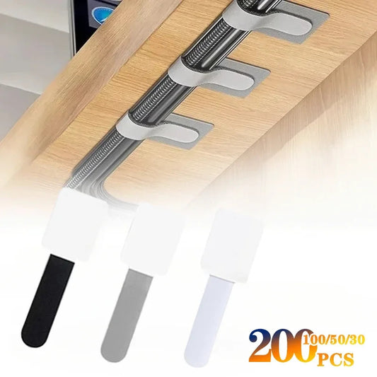 Reusable Cable Ties Fastening Wire Organizer Cord Rope Holder Self Adhesive Adjustable Cord Organizer Straps Desk Management