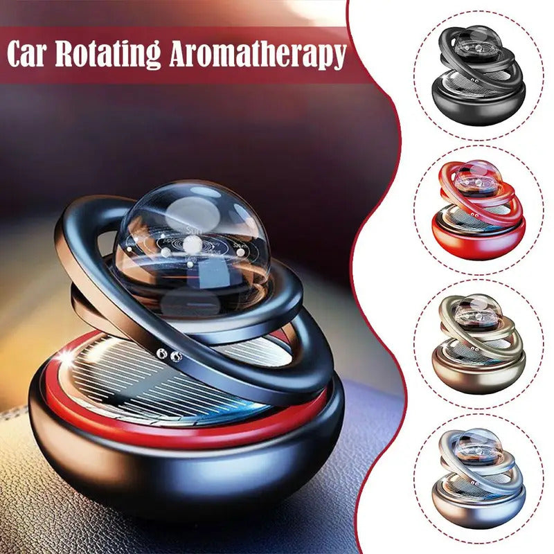 Car Solar Aromatherapy Ornaments Car Double Suspended Crystal Ball Aromatherapy Perfume Ornaments Creative Ornaments