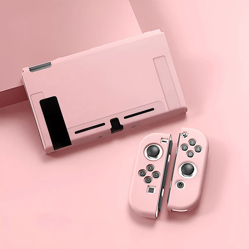 Protective Case Compatible With  Switch OLED Console And Joy-Cons, Switch Can Be Inserted In Dock With Shell