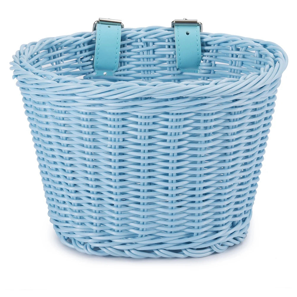 Bicycle Front Basket Adjustable Traditional Bicycle Basket Waterproof Hand Woven Bike Basket Vintage Gift for Colleagues Friends