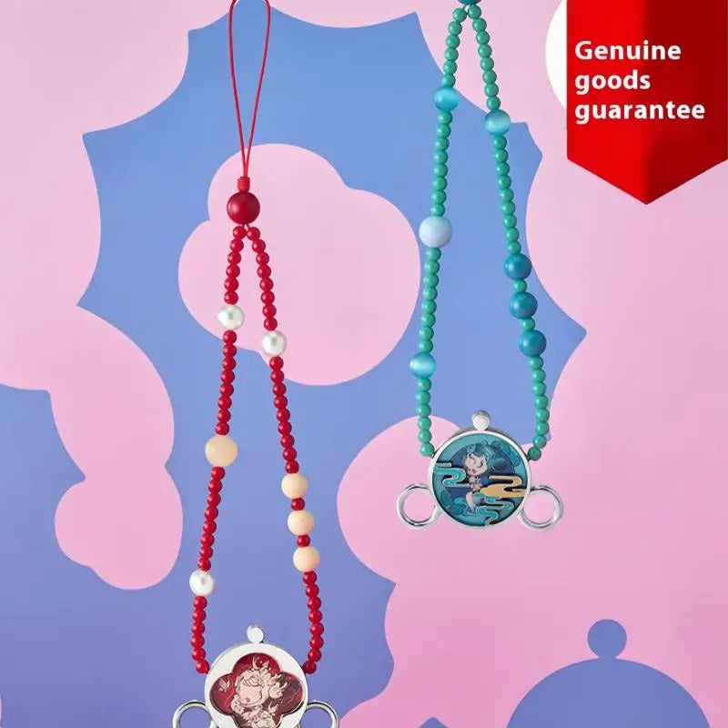 New Genuine Skullpanda The Mirage Series Phone Chain Blind Box Cute Skullpanda Mystery Box Collectible Pendants As Gifts