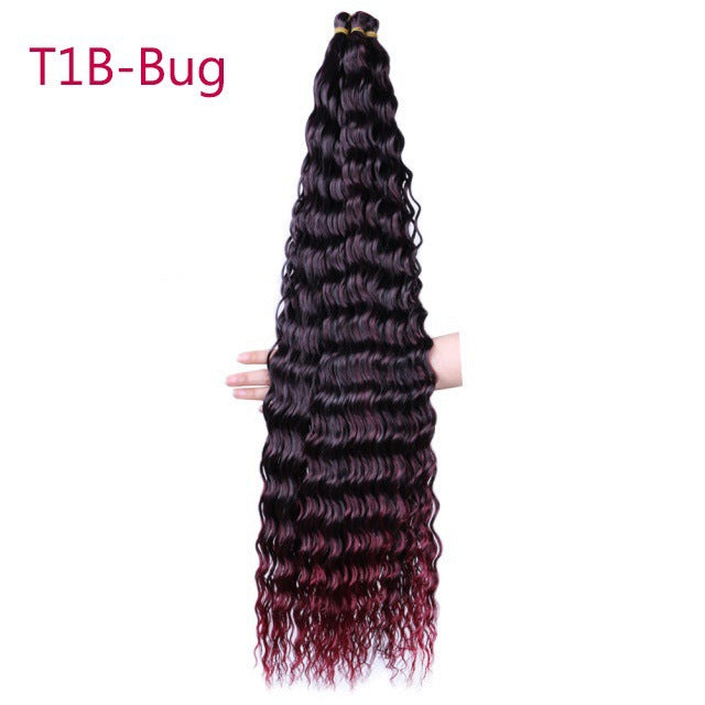 Foreign Trade Wig Crochet Hair Chemical Fiber Hair Bundle Deep Wave Twist Hair Cross-Border Ladies Dreadlocks Woven