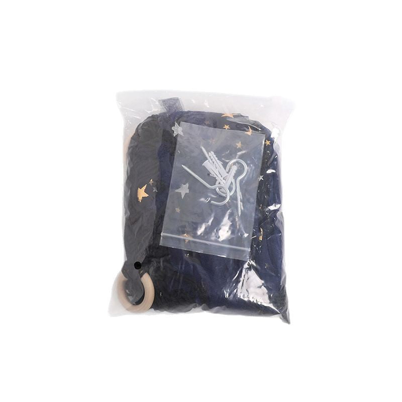 Cross-Border Ribbon Cotton String Doll Net Bag Hand-Woven Ribbon Triangle Net Bag Storage Net Bag Cotton String Wall Hanging Hammock