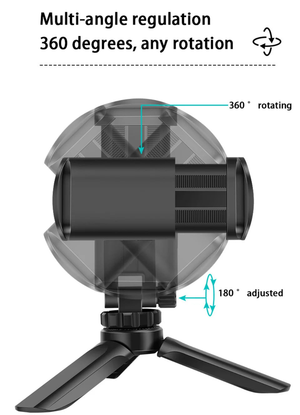 Phone Holder Portable Tripod Foldable Desktop Mobile Phone Stand Rotatable Selfie Holding Live Video Camera Stabilizer Bracke