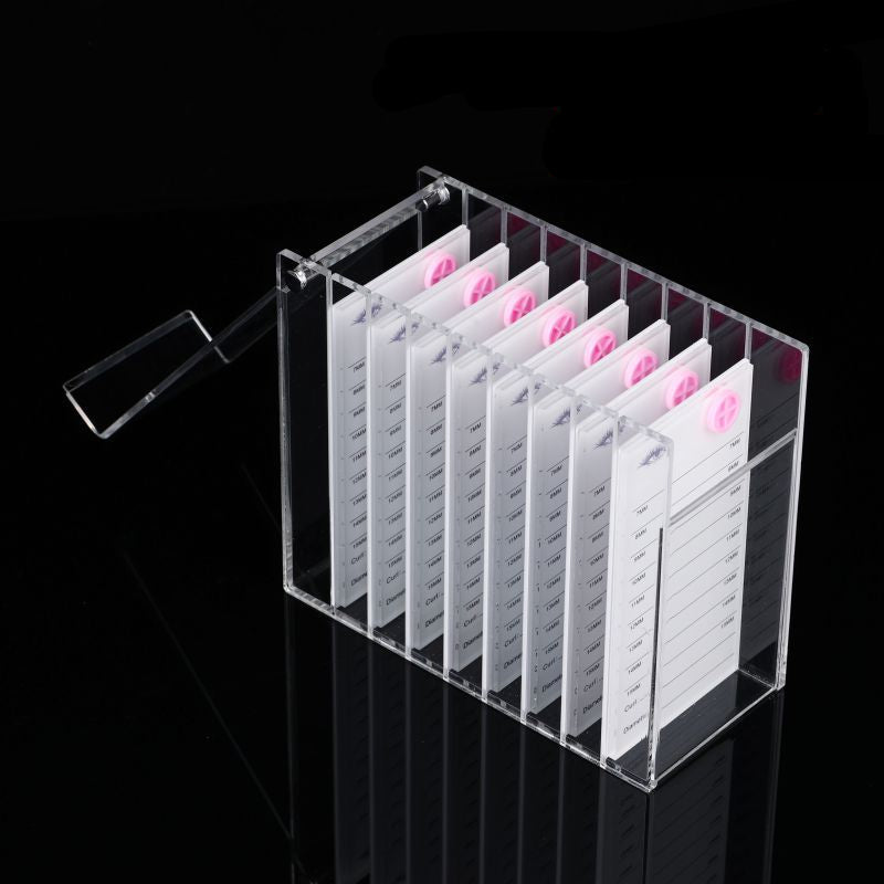 In Stock Grafting Eyelash Storage Box Eight-Layer Eyelash Storage Flower Box Multi-Layer Transparent and Dustproof Eyelash Box Auxiliary Tool