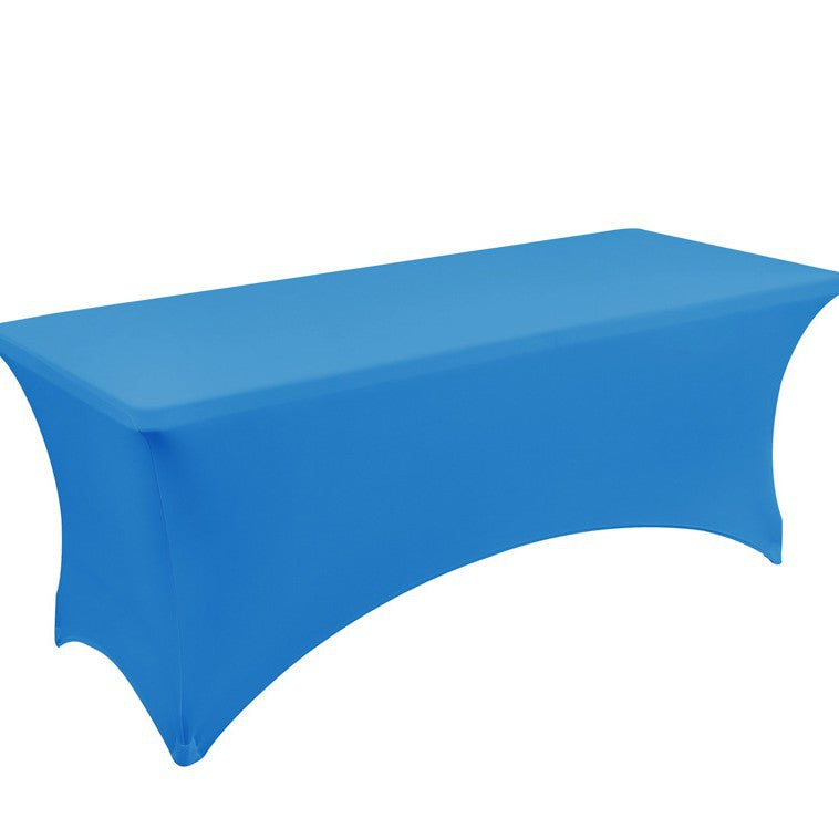 Elastic 6FT Rectangular Table Cover Full Coverage Tablecloth Outdoor Wedding Banquet Event Cocktail Fan-shaped Tablecloth Table Cover