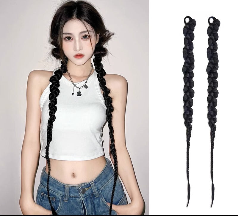 Colorful Ropes Boxing False Braids Hot Girl Sweet Cool Personality High-Temperature Fiber Handmade Braid Dreadlocks Source Factory in Stock Stable