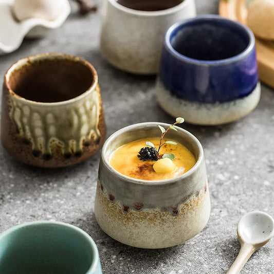 200ML Retro Ceramic Cup Coarse Pottery Coffee Mug Household Office Afternoon Tea Cups Wine Mug Water Mugs Drinkware Gift