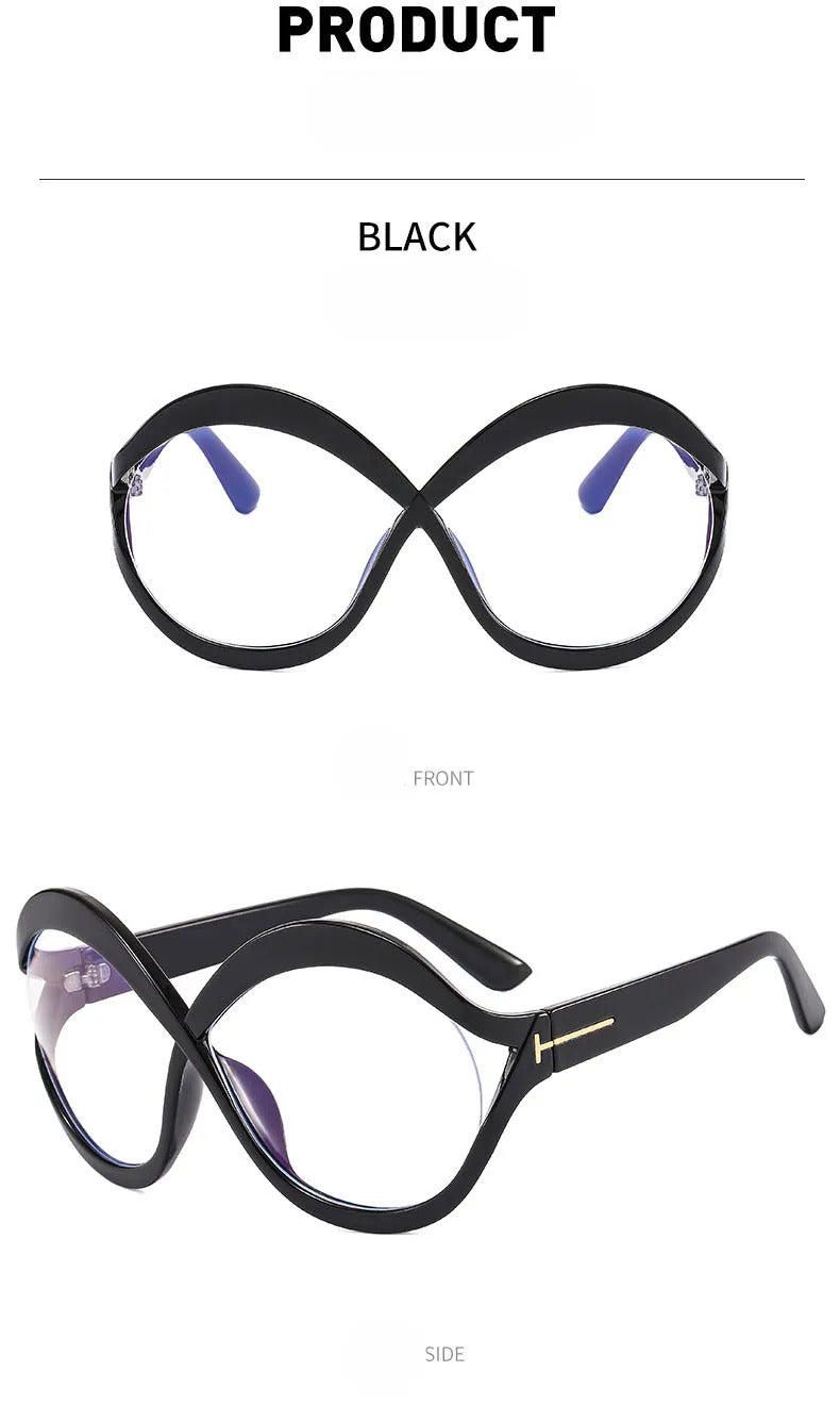 Luxury Oversized Round Sunglasses Goggle New Brand Designer Women Sun Glasses Trends Punk Shades Eyewear Eyeglasses Oculos