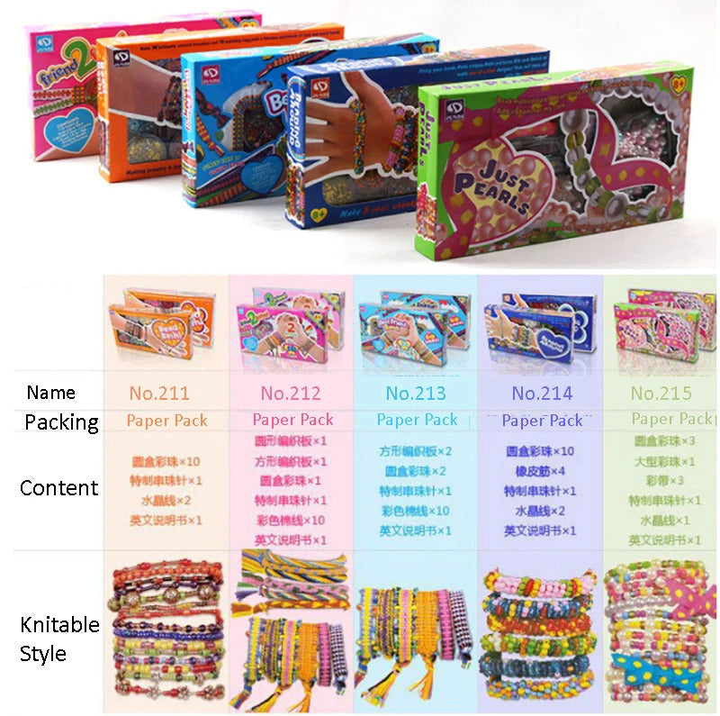 Girls DIY Bracelet Making Kit Jewellery Making Kit Arts for Kids Friendship  Craft Kit for 5-12 Years Old Kid Girls toys gift