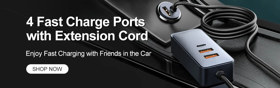 Baseus 5pcs USB Car Charger Quick Charge QC4.0 QC3.0 PD3.0 SCP PPS 5A Type C 30W Fast USB Charger For iPhone Xiaomi Mobile Phone