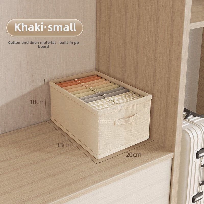 Drawer Style Wardrobe Storage Box Household Fabrics Clothes Pants without Lid Storage Cotton and Linen Storage Storage Basket Box