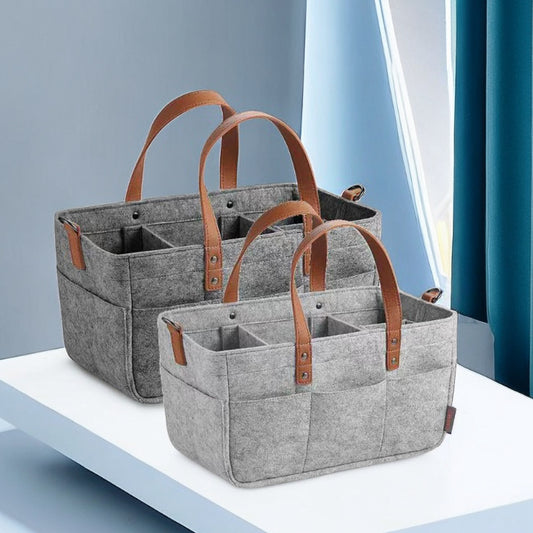Felt Bag Cross-Border Large Capacity Maternal and Child Supplies Storage Bag Foldable Handbag for Going out Felt Baby Diapers Bag