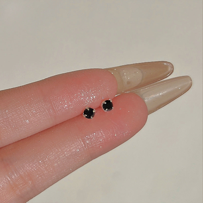 925 Silver Needle Love Butterfly Gravel Fashionable and Versatile Earrings Niche Unique Design Pearl Flower Earrings Earrings