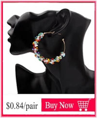 40mm 60mm 70mm 80mm Exaggerate Big Smooth Circle Hoop Earrings Brincos Simple Party Round Loop Bijoux for Women Jewelry