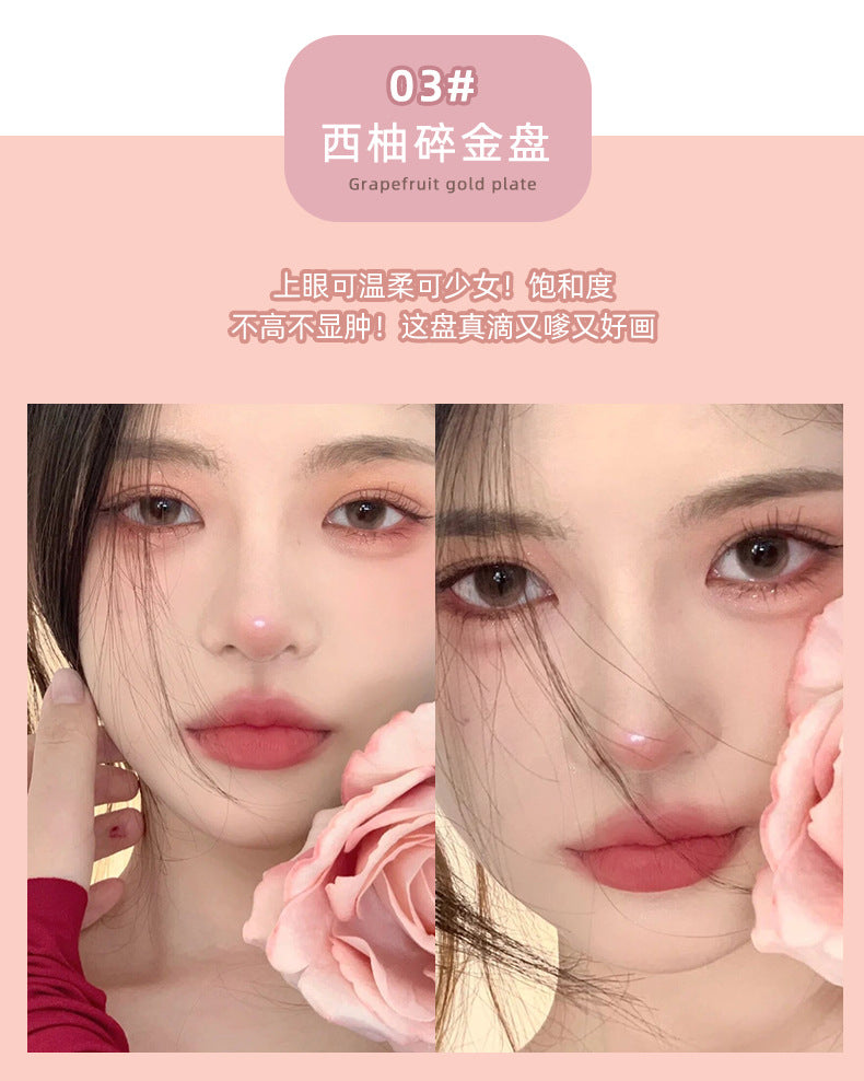 Helen Beauty Nine-Color Eye Shadow Plate Matte Shimmer Sequins Thin and Glittering Smoked Eye Shadow Plate Cross-Border Makeup Wholesale Delivery