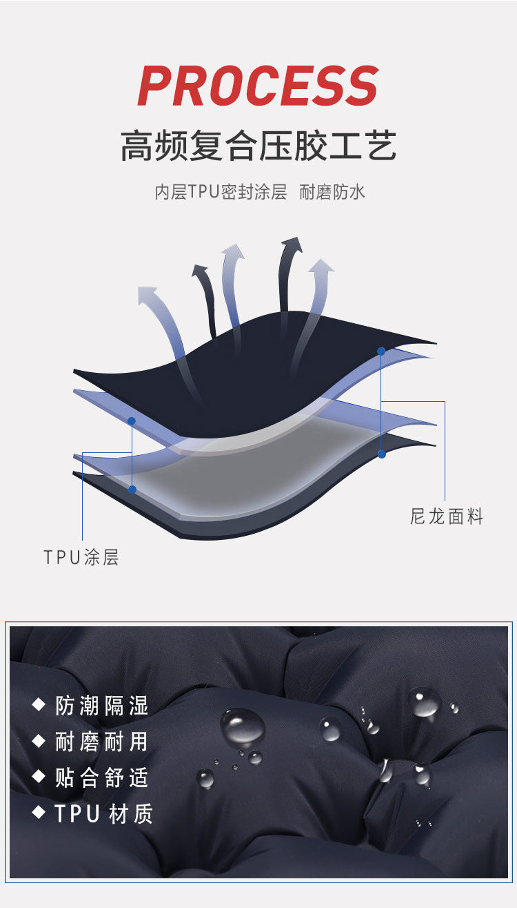 Thickened Outdoor Foldable Portable Tent Nap Mat Ground Mat Moisture-proof Mat Single Double Egg Nest Mat Inflatable Mat