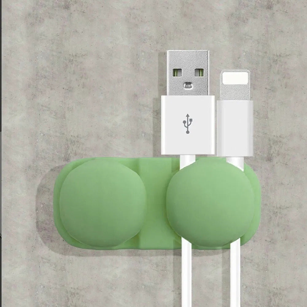 STONEGO Silicone USB Cable Organizer Cable Winder Desktop Tidy Management Clips Cable Holder for Mouse Headphone Wire Organizers