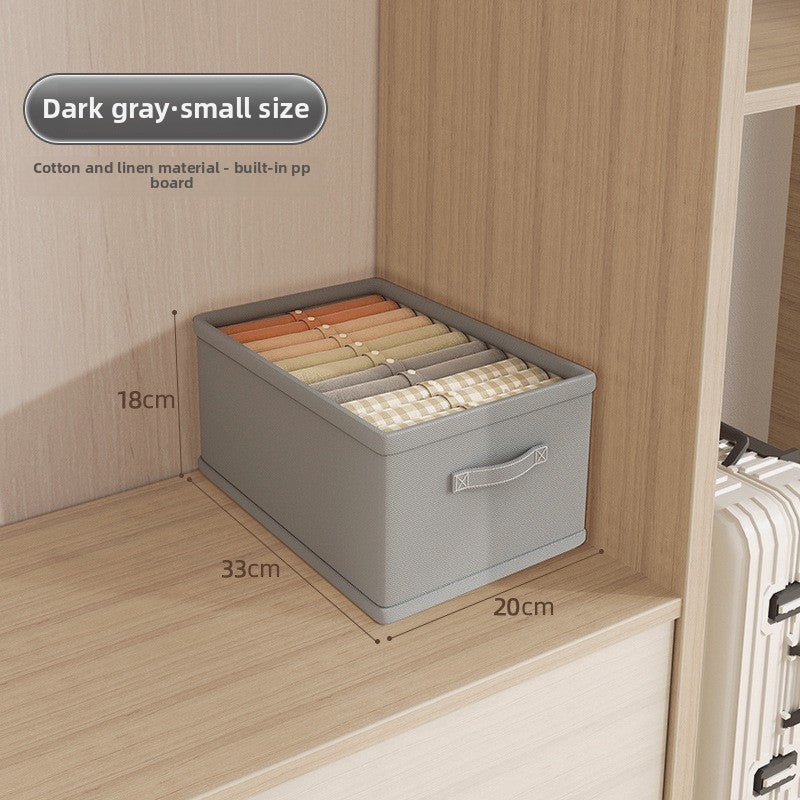 Drawer Style Wardrobe Storage Box Household Fabrics Clothes Pants without Lid Storage Cotton and Linen Storage Storage Basket Box