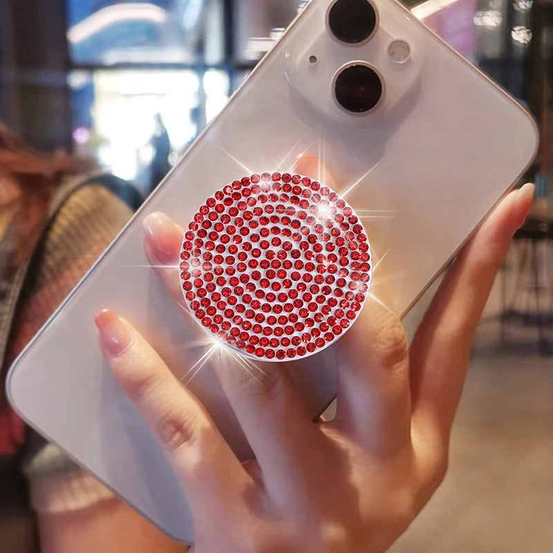 Flash Diamond Phone Push Pull Stand, Creative Colorful Phone, Integrated Folding Stand, Lazy Phone Back Adhesive Stand