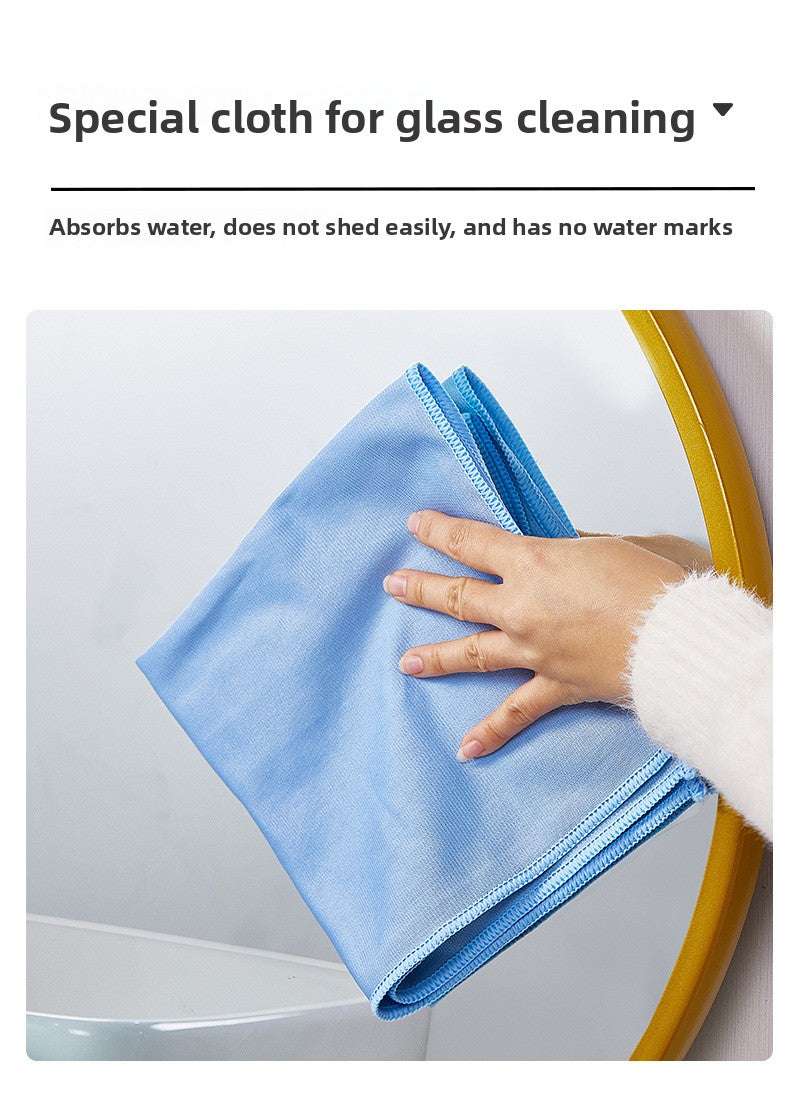 Seven Colors Cleaning Cloth Household Cleaning Absorbent Non-Shedding Thickened Special Towel for Glass Wiping Bamboo Fiber Dishwashing Cloth