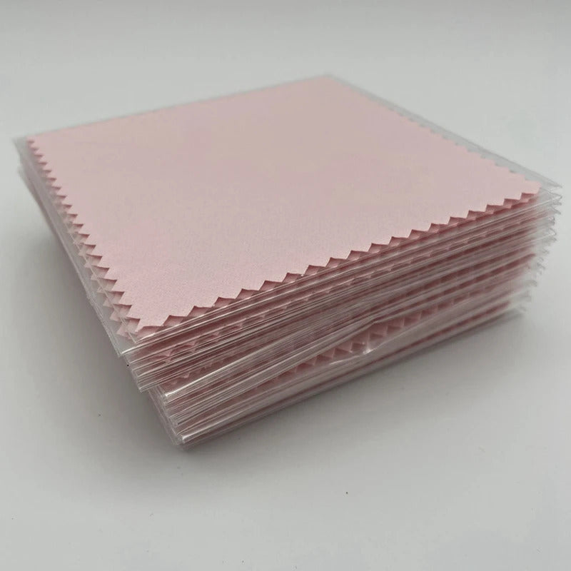 100pcs Emboss Custom LOGO 8*8cm Silver Polish opp bags Cloth for silver Jewelry Cleaner Blue Microfiber suede fabric material