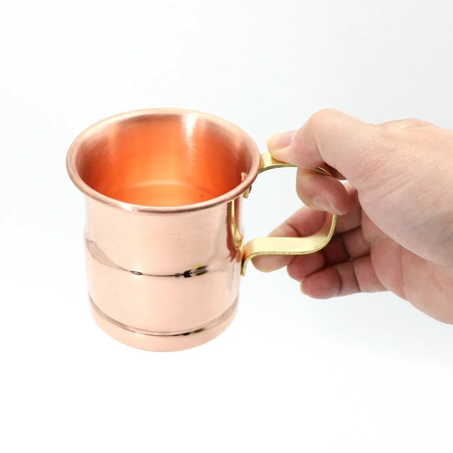 1PCS Pure Copper Beer Cup Handcrafted Moscow Mule Milk Cup Drinkware Coffee Cup