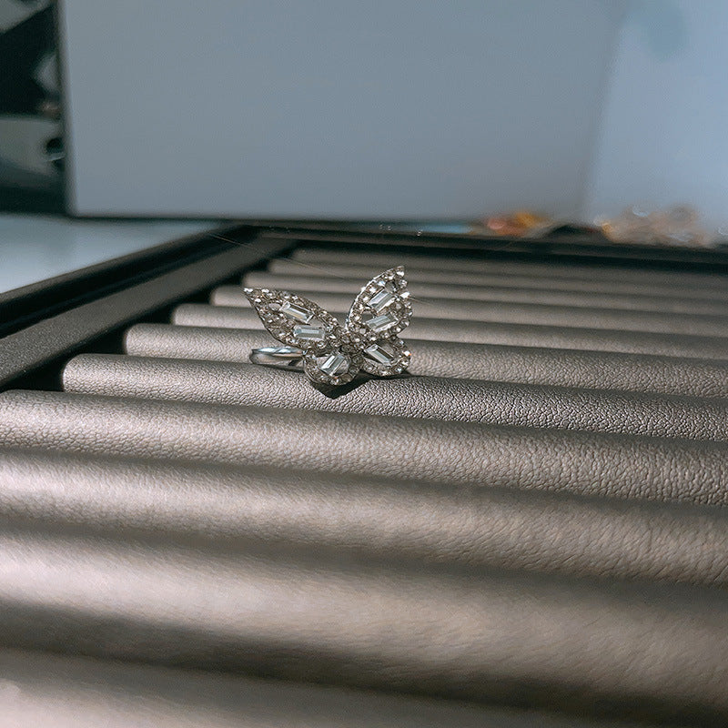 Ring jewelry batch hollow butterfly ring exaggerated ring does not fade jewelry