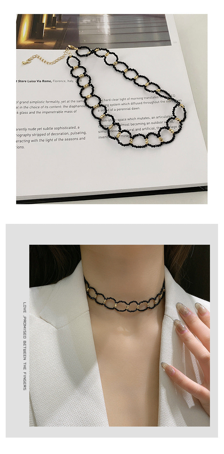 Y-type necklace 2025 new clavicle chain collar braided neck chain