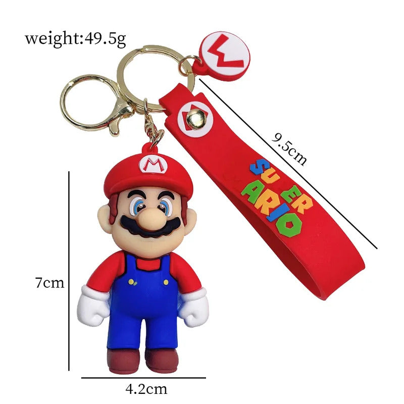 Mario Series Key chain Cute Super Mario Doll bag Pendant Car key chain, holiday gift, small decoration key chain