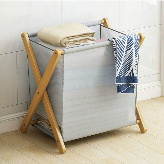 Storage Box Organizer Box Storage Box Light Luxury Clothes Storage Bag Home Daily Use Bamboo Frame