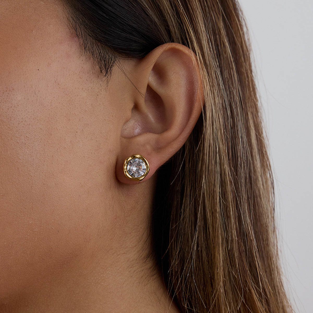 Stainless Steel Earrings Light Luxury High-end Titanium Steel Earrings Cross-border Hot-selling Jewelry Women Non-fading Earrings
