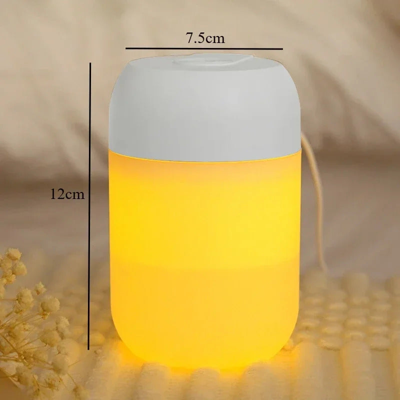 300ml Portable Air Humidifier Aroma Oil Humidificador for Home Car USB Cool Mist Sprayer with Colorful Soft Night Light Purifier