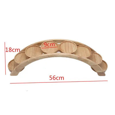 Hotpot arch bridge plate sushi bridge boat tableware Dessert wooden dim sum plate sushi tray japanese kitchen bento  sushi plate