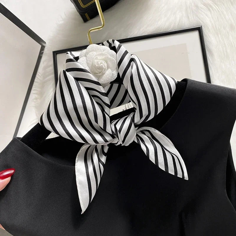 Scarf 100% Silk Bandana Women Square Scarves Wrap Kerchief Mulberry Spring Fashion Luxury High Quality Headband Hijab Shawls