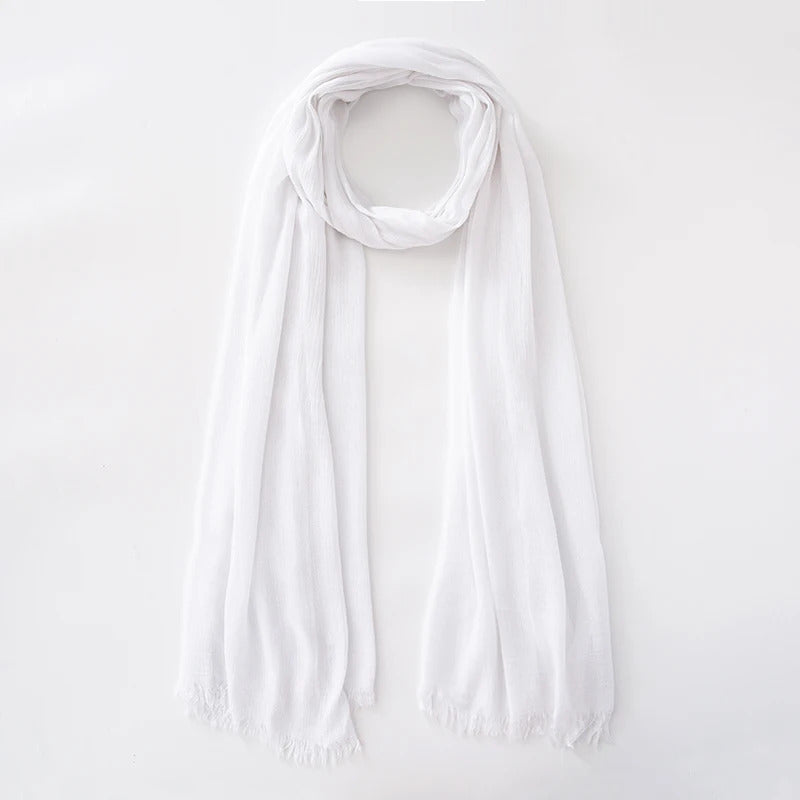 61 Colors Soft Cotton Viscose Scarf Rayon Material Muslim Hijab Mid Eastern Plain Solid Color Headscarf With Tassel