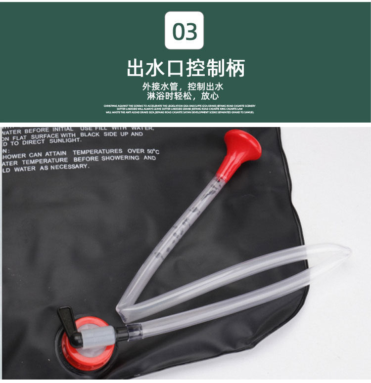 Outdoor Camping Shower Bag 20L Solar Hot Water Bag Outdoor Bath Shower Portable Water Storage Bag
