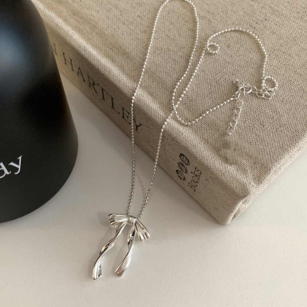 Li Luo New S925Sterling Silver Pearl Necklace Accessory for Women, Non-Fading, High-End Feel, Versatile Spring/Summer Clavicle Chain Wholesale