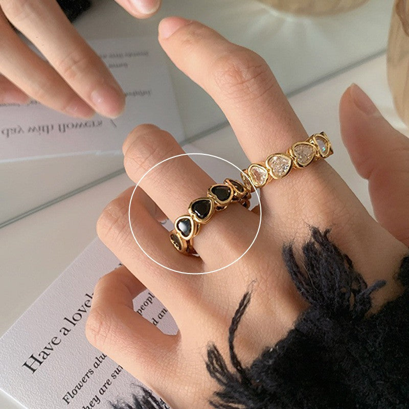 Sand Gold Opening Adjustable Frosted Ring Women's Fashion Sweet Light Luxury Niche Exquisite Ring Ancient Design