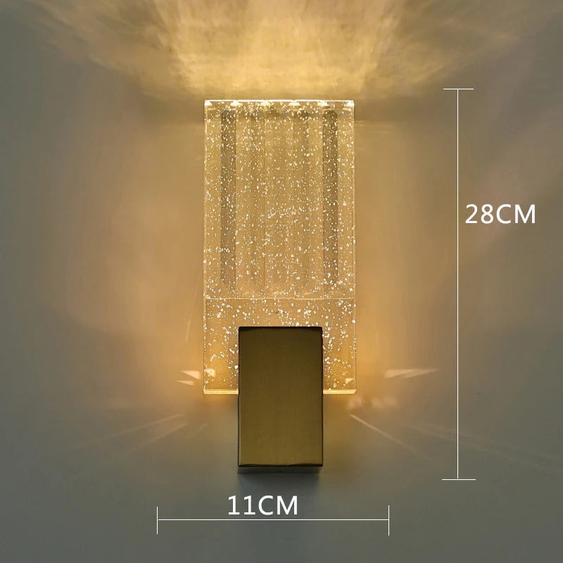 Nordic Bubble Crystal Wall Lamps Bathroom Dresser Living Room Bedroom Wall Sconces Mirror Lamp Indoor Lighting Home Decor Lustre
