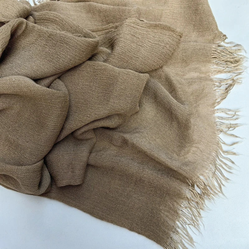 61 Colors Soft Cotton Viscose Scarf Rayon Material Muslim Hijab Mid Eastern Plain Solid Color Headscarf With Tassel