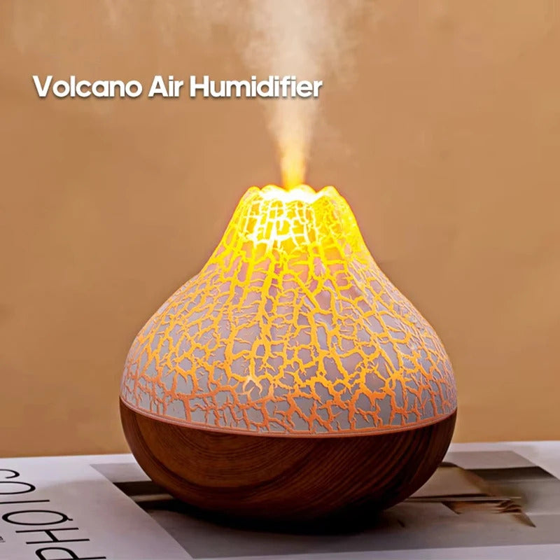 Air Humidifier Volcano Aroma Diffuser USB Water Mist Diffuser Purifier Air Freshener Nebulizer with Colorful Night Light