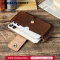 Genuine Leather Waist Bag for Men Casual Flip Cover Phone Holster Case with Belt Clip Mobile Phone Pouch for iPhone 16 Samsung