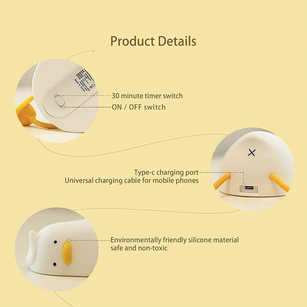Silicone Lazy Duck Lamp