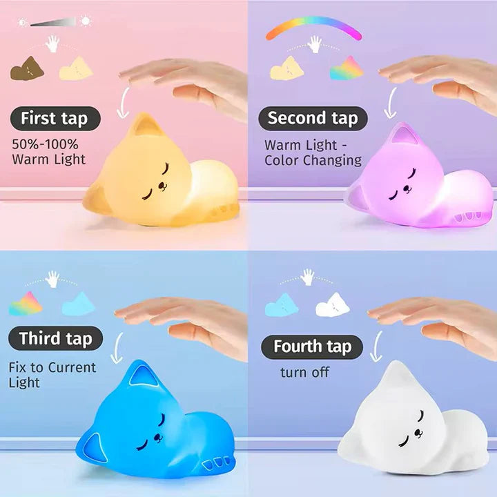 Sleeping Cat Silicone Lamp