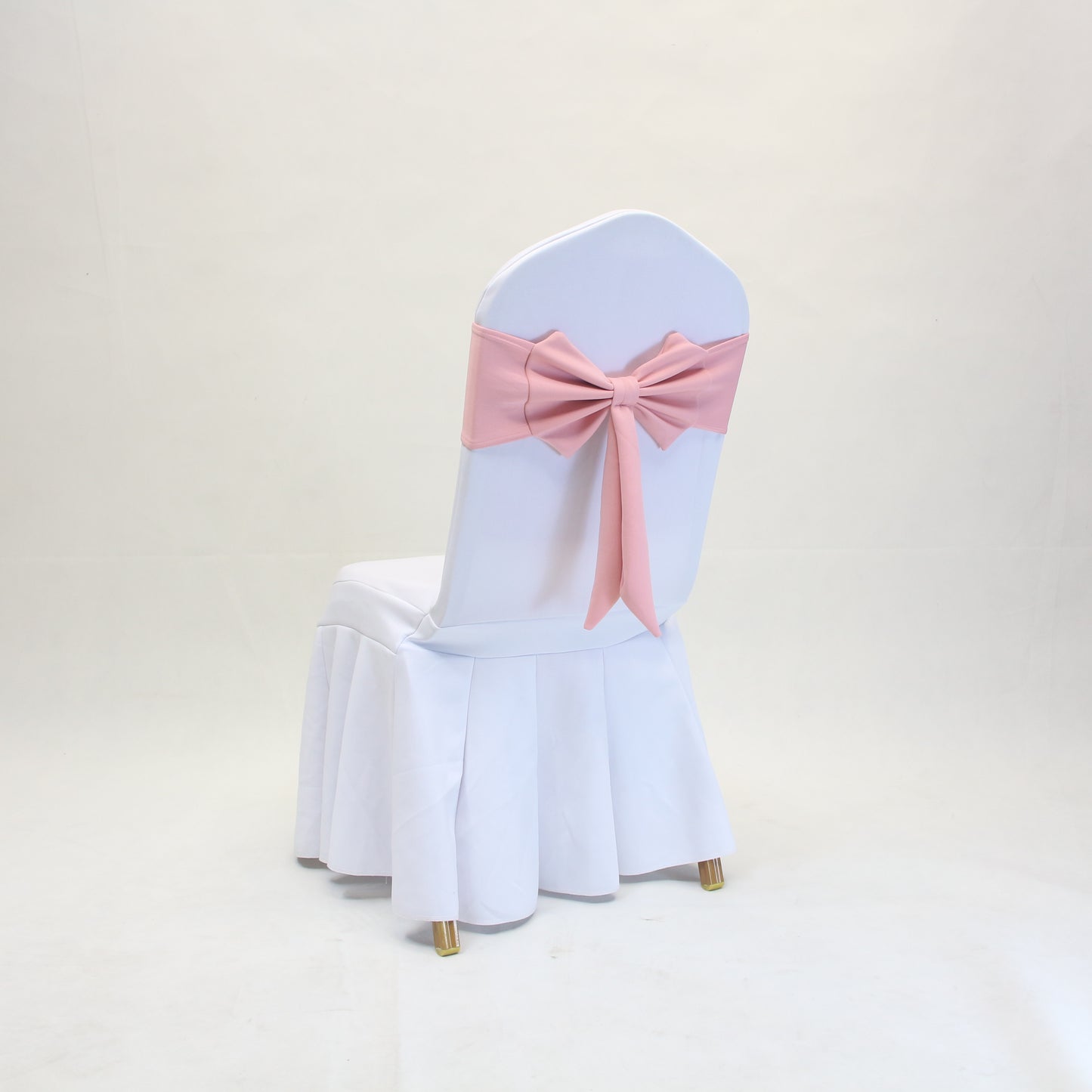 V45O Banquet Elastic Chair Cover No Tie Bowknot Chair Back Flower Decoration Wedding Hotel VIP Stool Strap