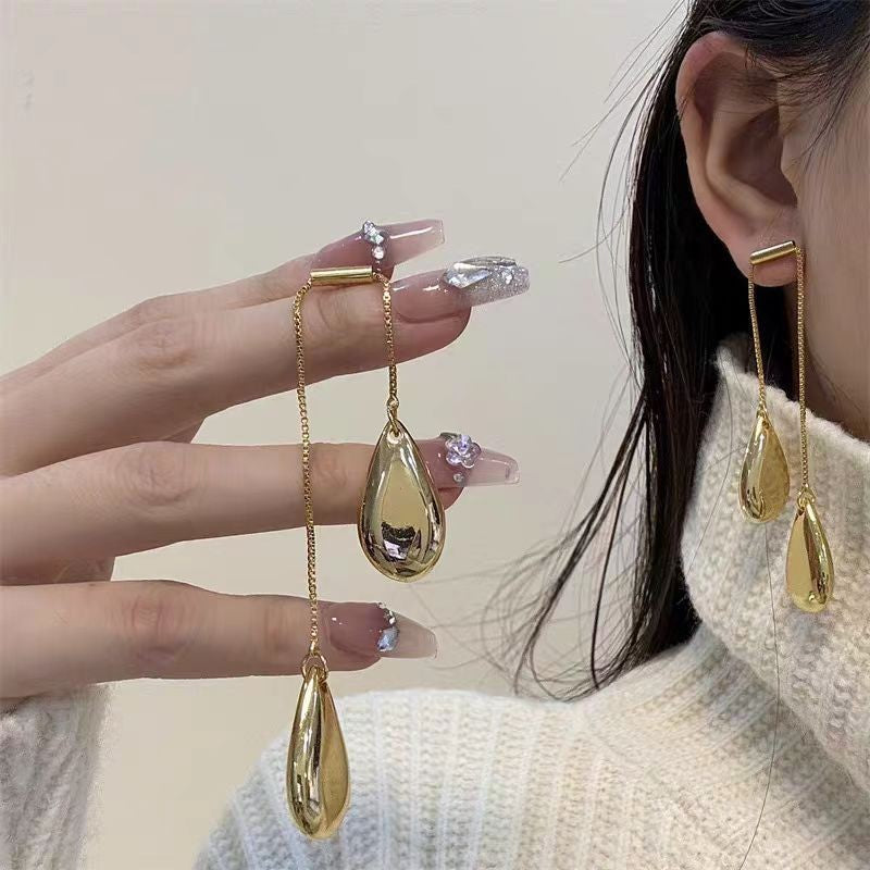 One Cold Style Simple Metal Earrings Retro High Fashion Style Texture Round Earrings